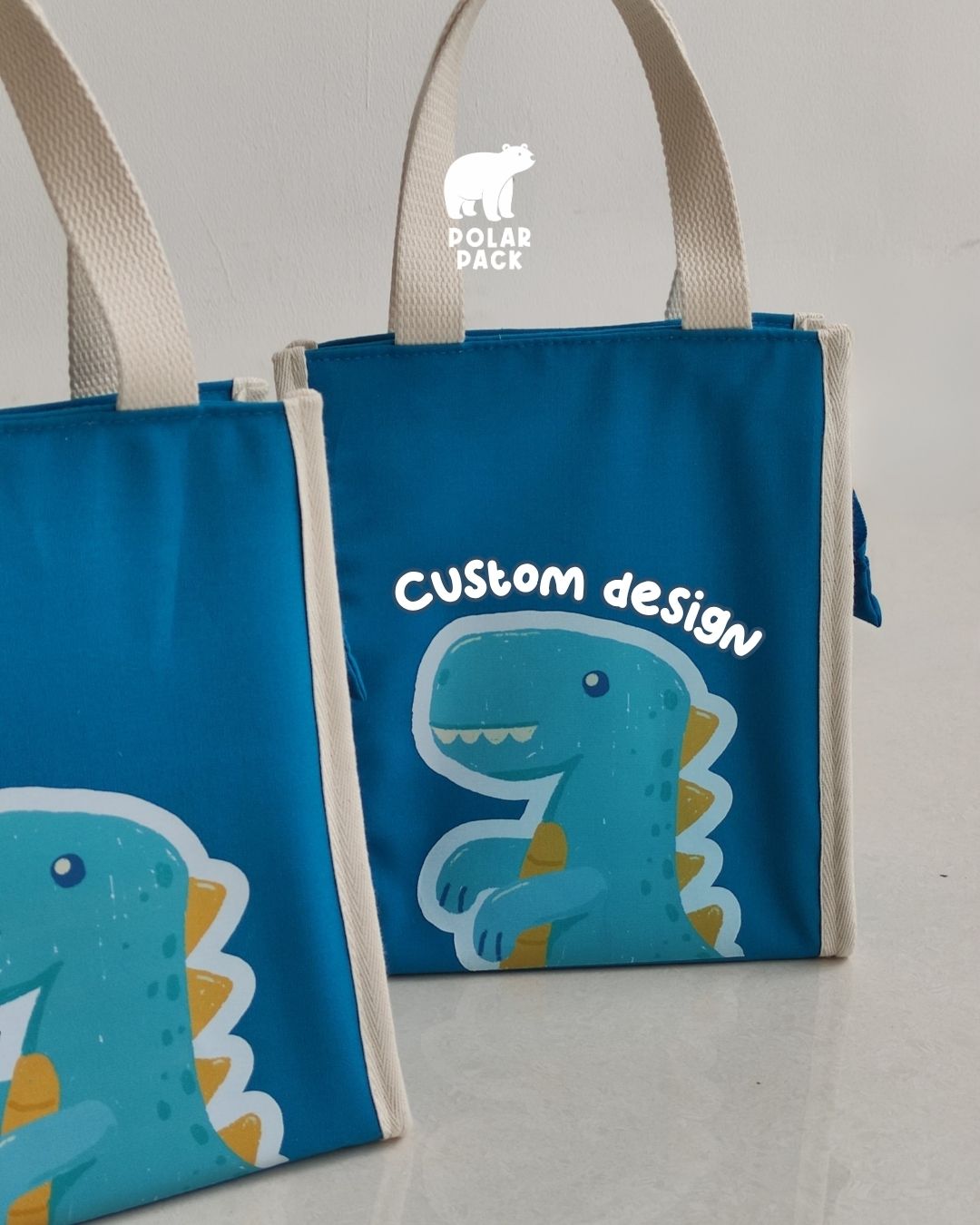 Lunch Bag / Tote Bag Dino - Gambar 3