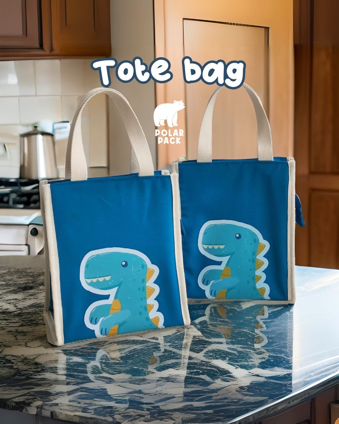 Lunch Bag / Tote Bag Dino - Gambar 6