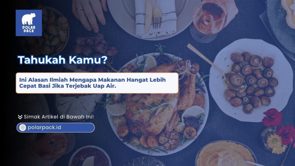 Ini alasan ilmiah mengapa makanan hangat lebih cepat basi jika terjebak uap air dengan menampilkan sajian ayam panggang utuh dan jamur di atas meja makan mewah